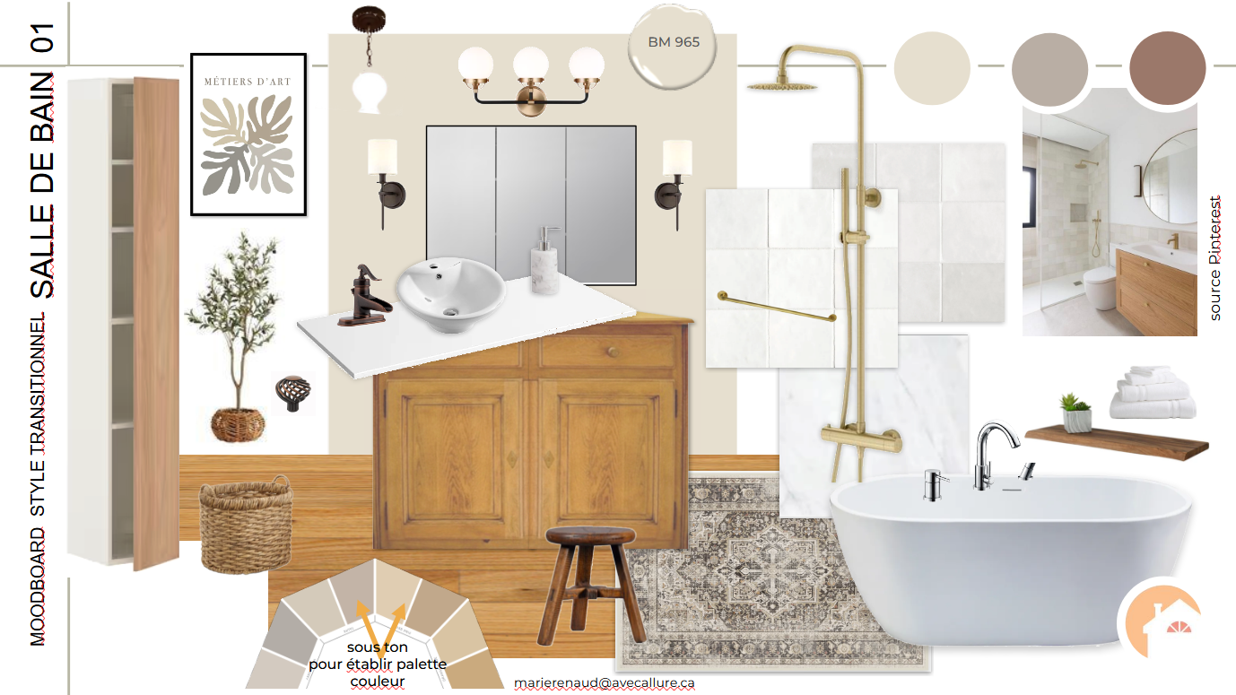 Moodboard salle de bain option 12style campagnard