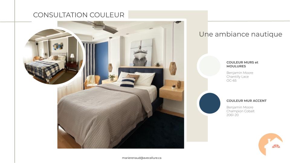Consultation couleur chambre ambiance nautique