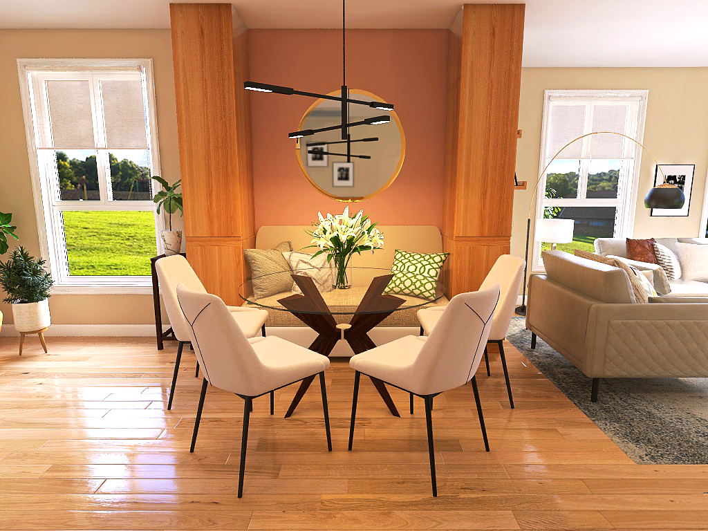 Concept décoration 3D  visualisation condo aire repas
